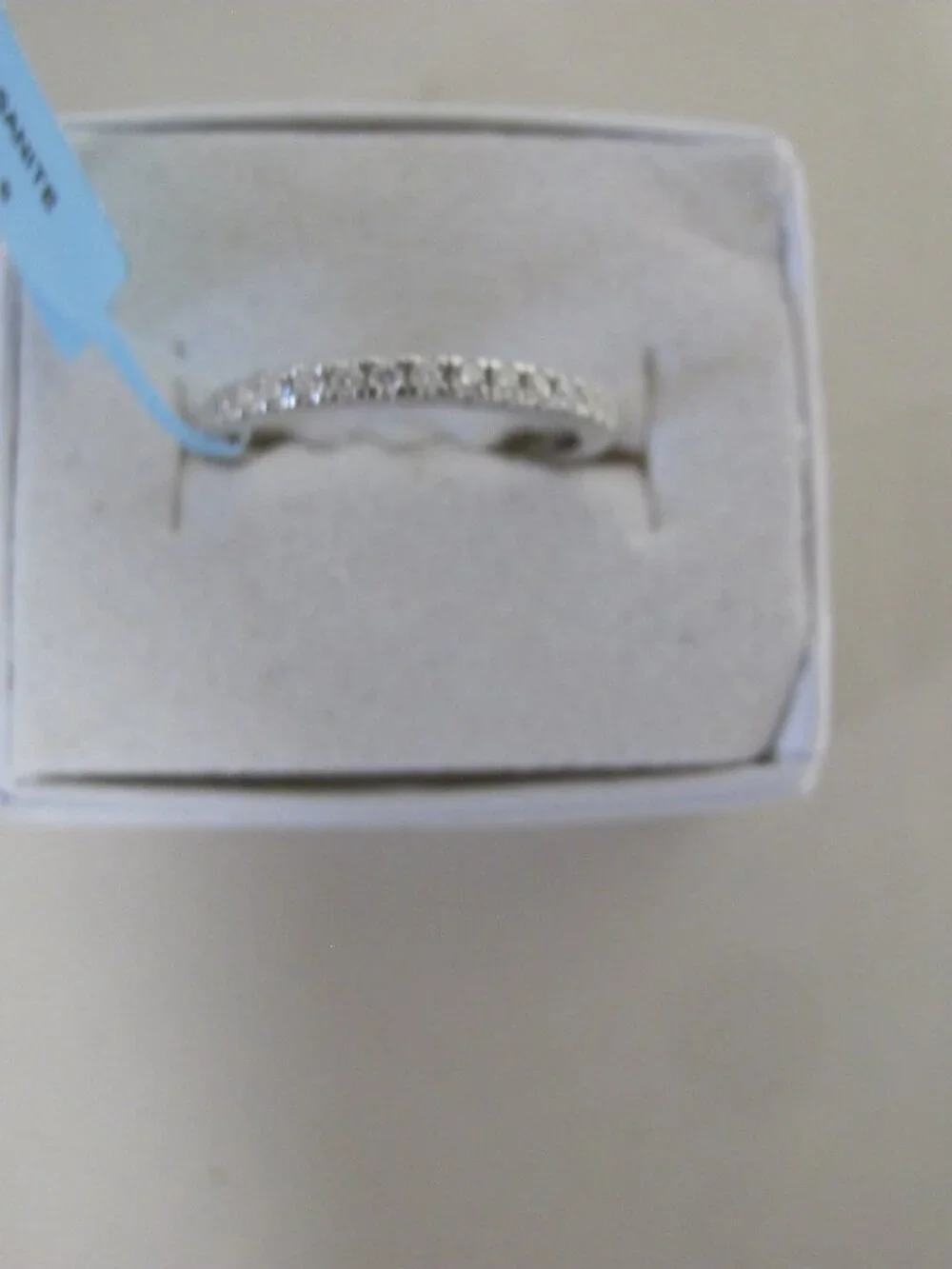MOISSANITE RING STERLING SILVER NWT